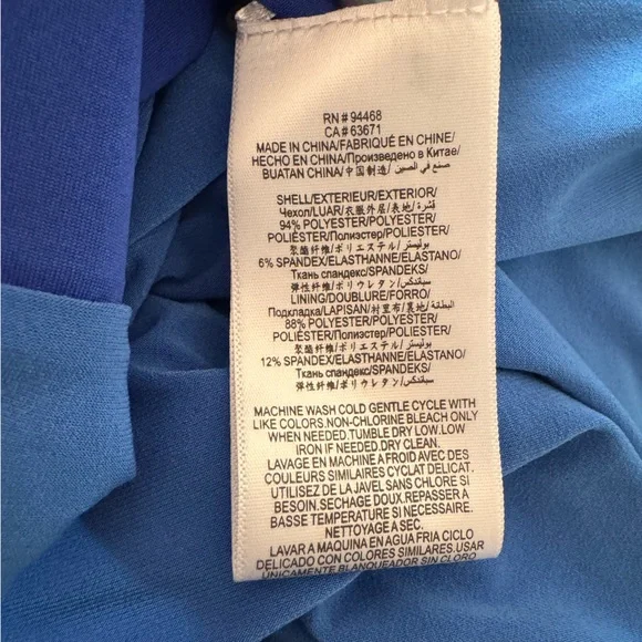 BCBGMaxAzria One Shoulder Midi Dress Blue Asymmetrical Cocktail Dress NWT Sz 2 - Picture 13 of 13